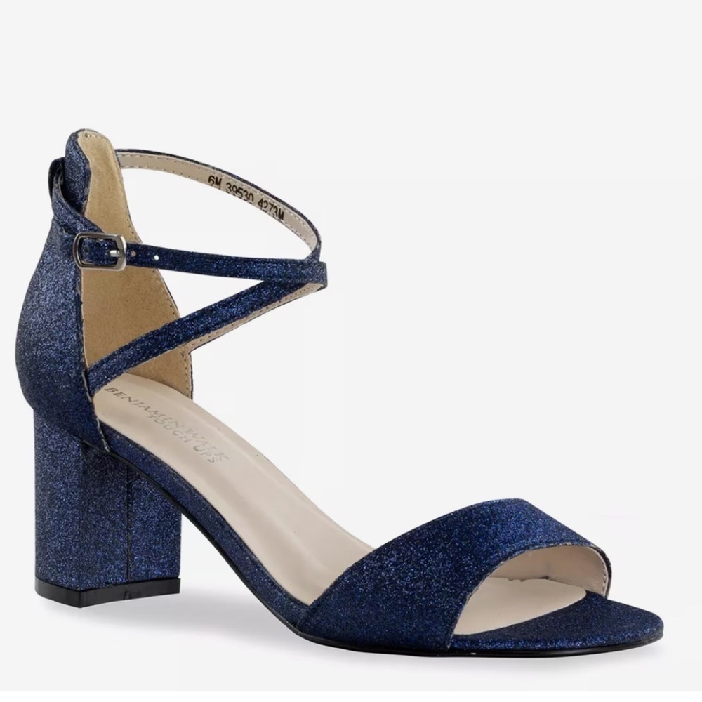 Benjamin Walk Touch Ups Glitter Navy Heels